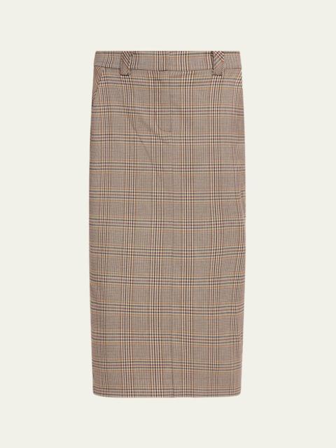 Clarissa Plaid Midi Skirt