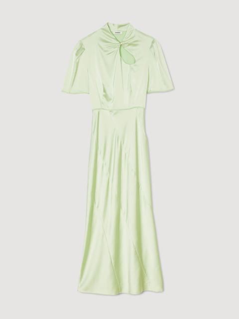 SATIN-EFFECT MAXI DRESS