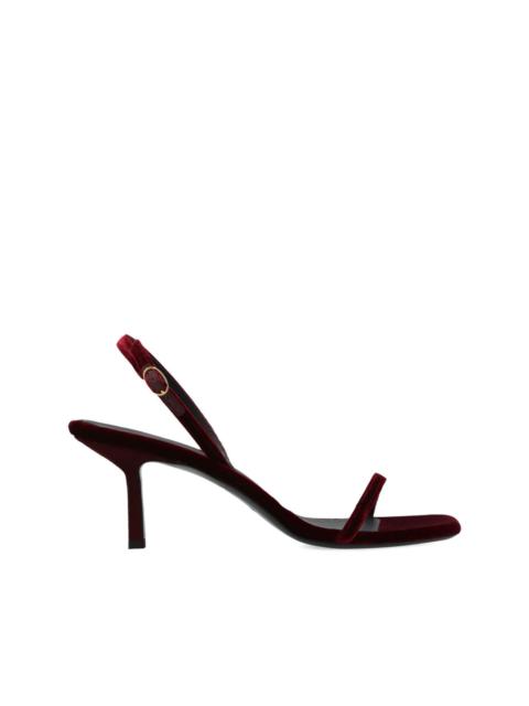 80mm velvet-textured heeled sandals