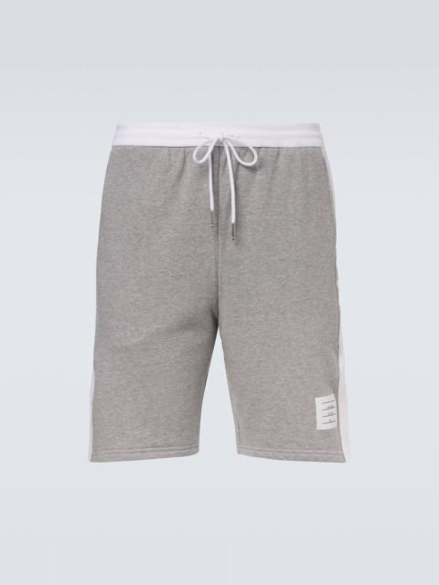 4-Bar cotton jersey shorts