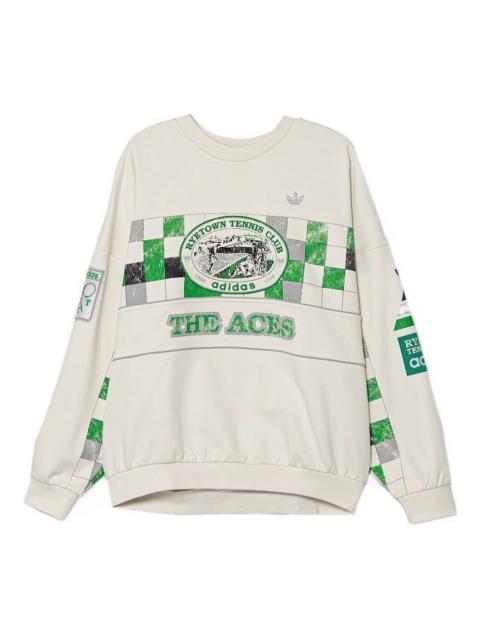 checkers-print sweatshirt
