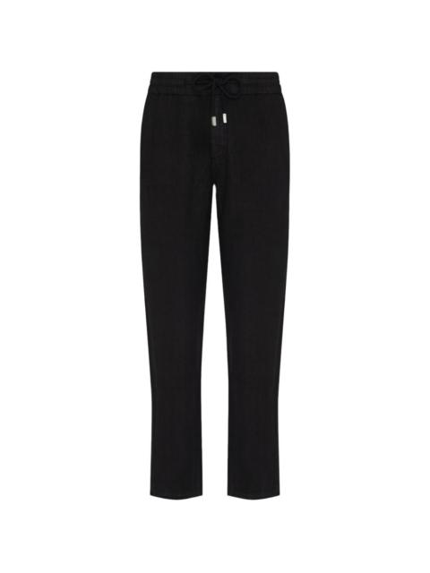 drawstring regular-fit trousers