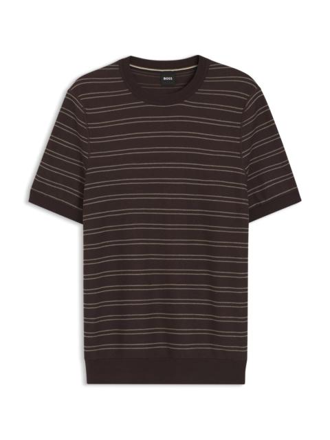 HORIZONTAL-STRIPE SWEATER IN A COTTON BLEND