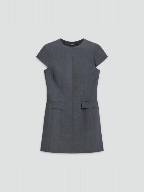 Zip Mini Dress in Good Wool