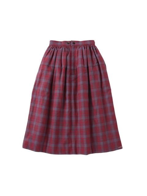 ELEVATION CHECK DOWN SKIRT W RED