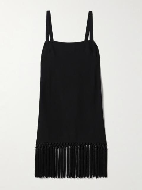 Palermo Fringed Crepe Mini Dress
