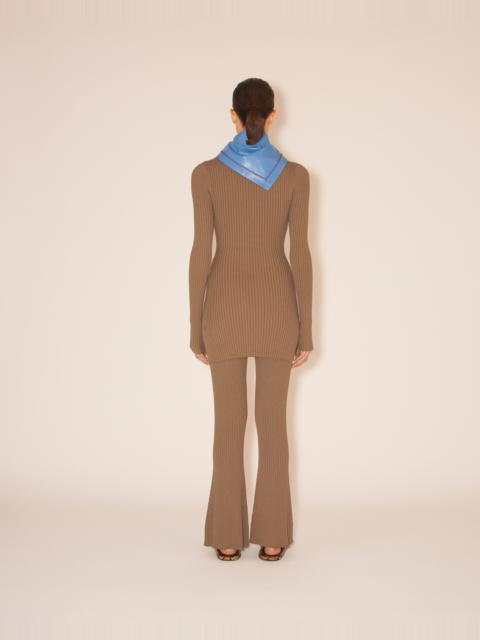 LYKKE - Rib pants - Desert dust