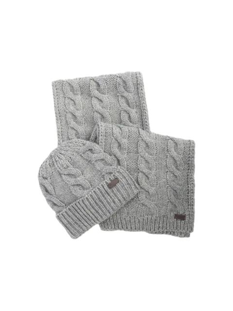 cable-knit scarve set (set of two)