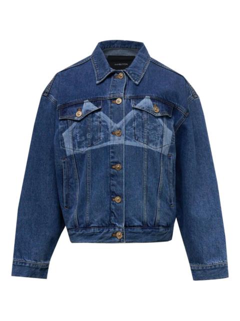 bra print denim jacket