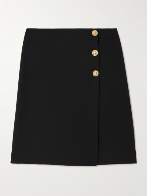 Embellished Cady Midi Wrap Skirt