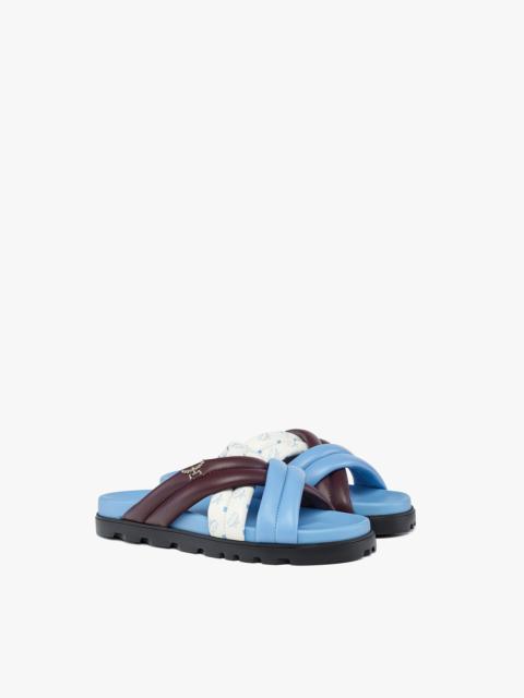 Monogram Cross Sandals in Lamb Leather
