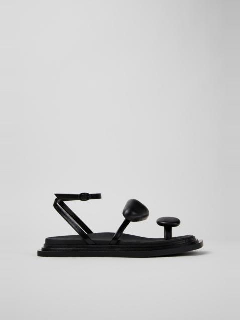 Black Leather Sandals