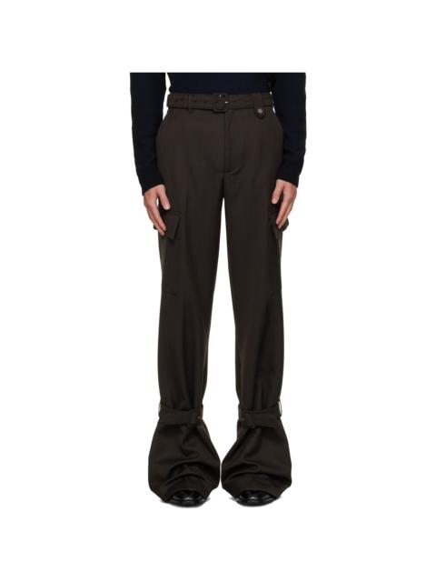 Brown Belted Cargo Pants