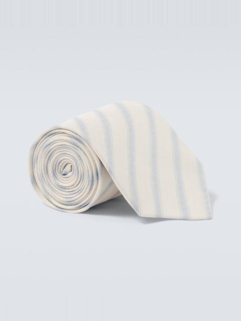 Striped silk tie