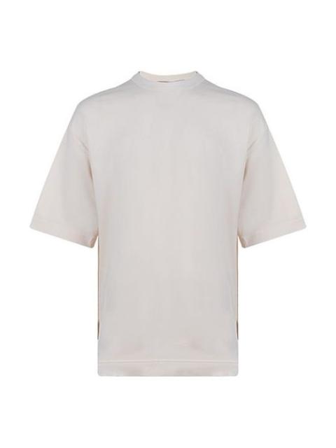 Men's Y-3 SS21 Rear Logo Printing Round Neck Short Sleeve Creamy White T-Shirt GV6082