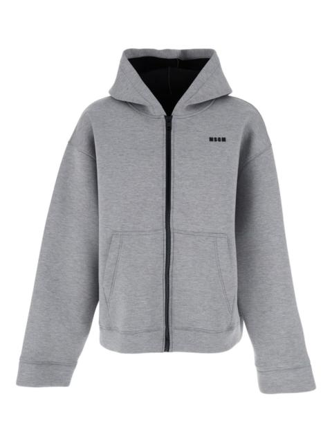hooded zip-up jacket