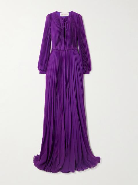 Pleated Silk-crepe Gown