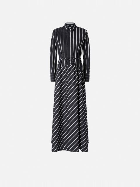 LONG STRIPED POPLIN DRESS