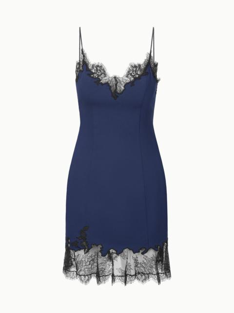 STAUD NADIA MINI DRESS NAVY