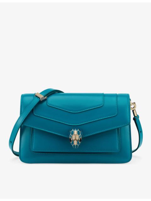 Serpenti Forever East-West leather shoulder bag