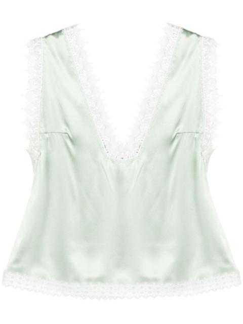 lace-trim silk camisole
