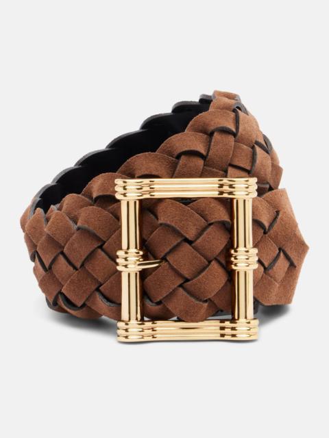 Braided reversible suede belt
