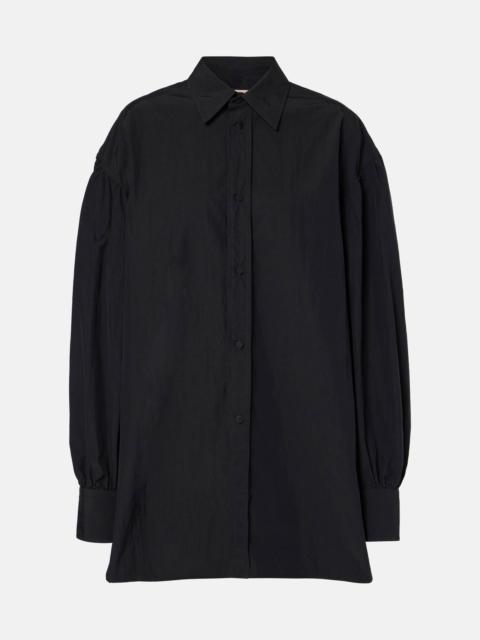 Oversized crêpe shirt