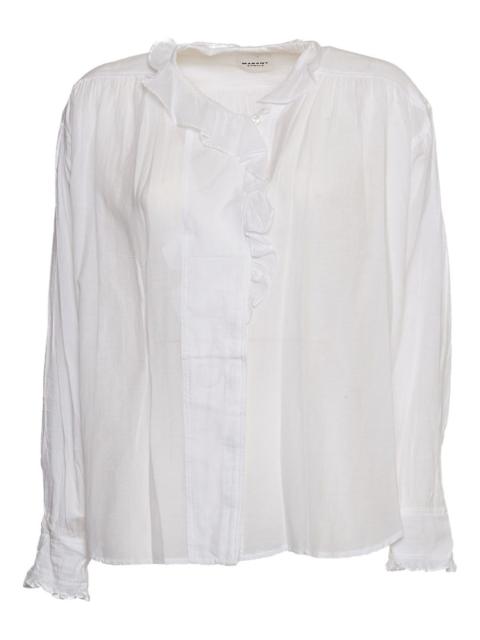 Pamias ruffled long-sleeved top