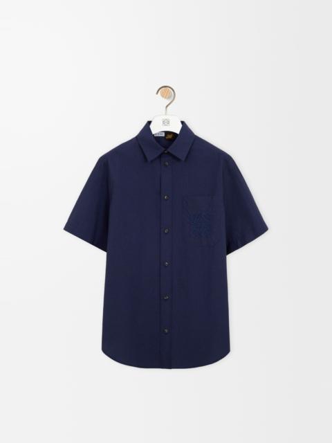 Short sleeve shirt in cotton blend