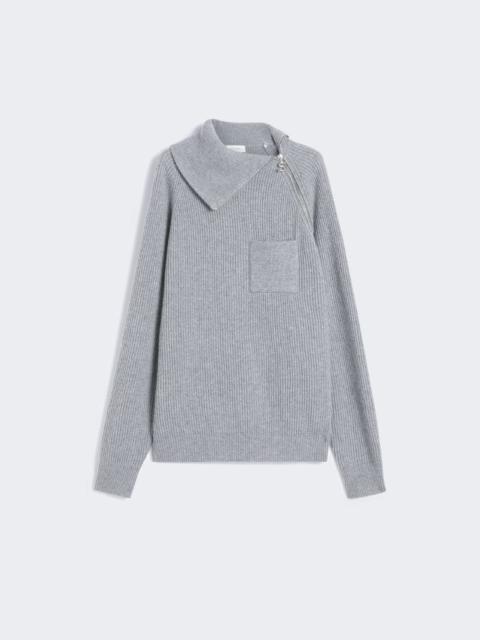 Zip-up cashmere-blend sweater