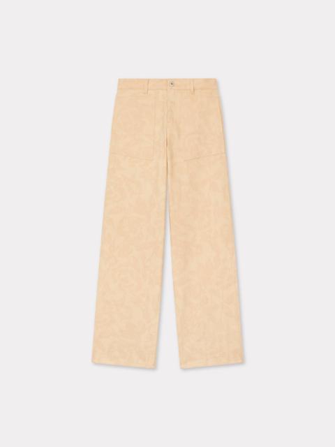 'KENZO Peonies' cargo jeans in japanese denim