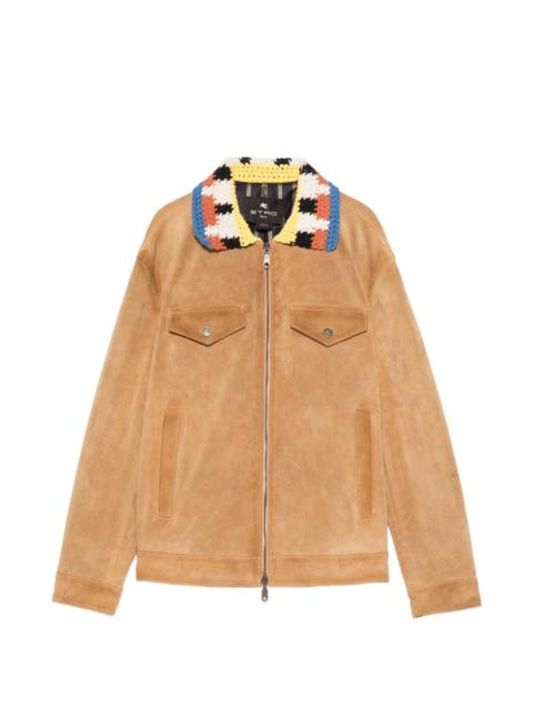 crocheted collar jacket