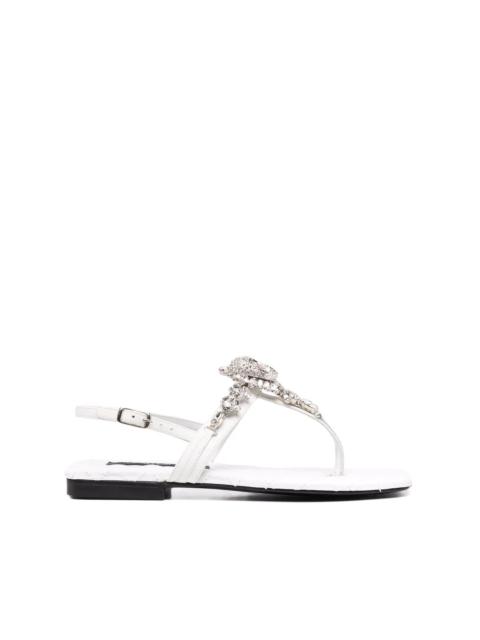 crystal-skull flat sandals