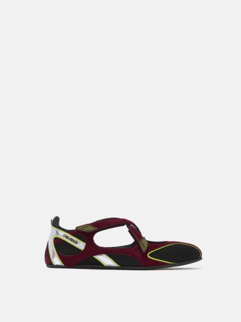 ''FLOOR 01'' BALLERINA FLAT VIOLET AND BLACK