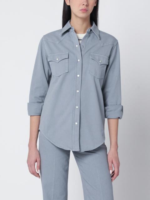 Blue-grey cotton shirt