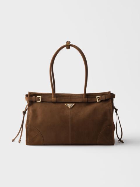 Prada Bonnie large nubuck leather handbag