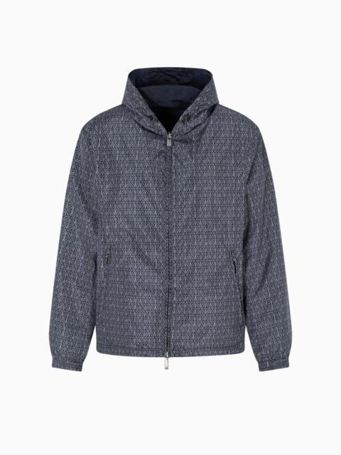 REVERSIBLE NYLON BLOUSON WITH MAJOLICA PRINT