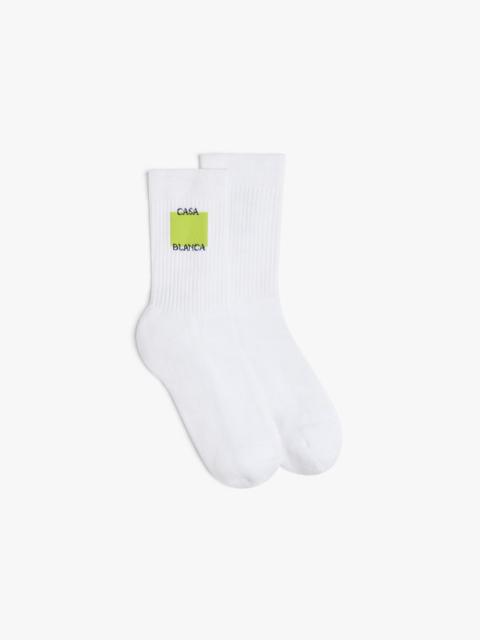 Acid Lime Logo Square Socks | Casablanca Paris
