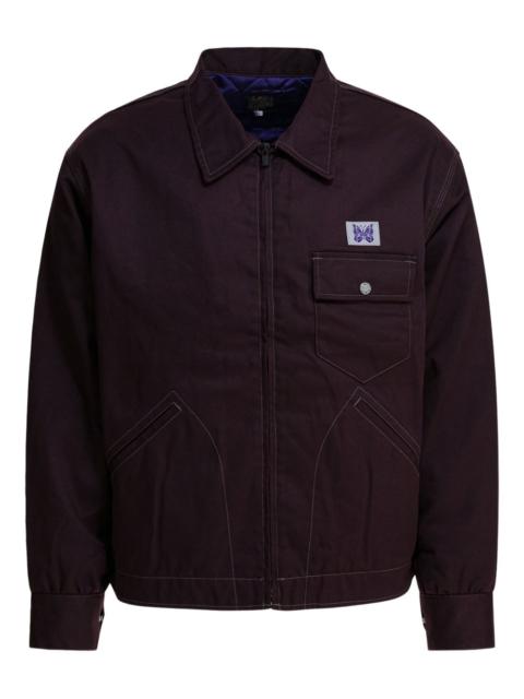 patch-pocket zip-up jacket