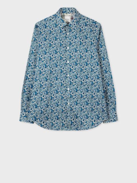 Tailored-Fit Blue 'Liberty Floral' Shirt
