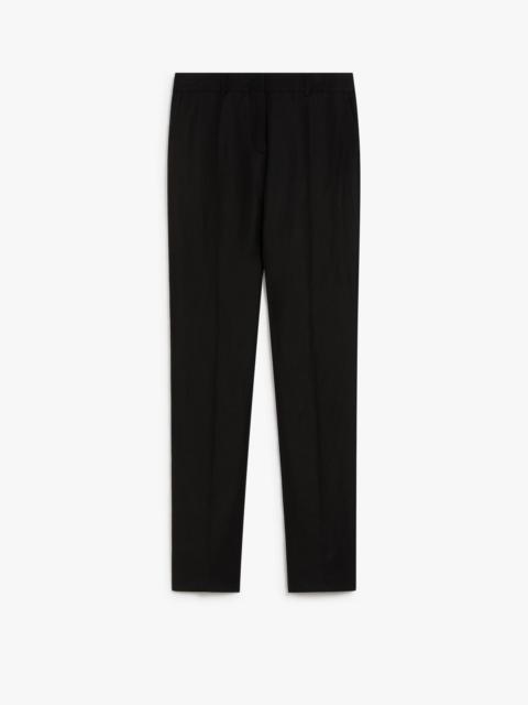 RAOUL Flared viscose and linen twill trousers