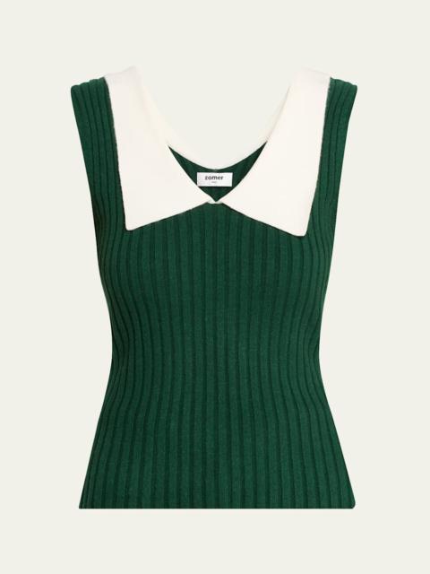 Rib-Knit Sleeveless Top