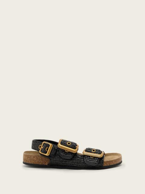STAFFA RAFFIA BUCKLE SANDALS
