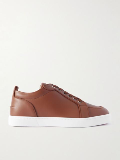 Rantulow Orlato Grosgrain-Trimmed Full-Grain Leather Sneakers Brown