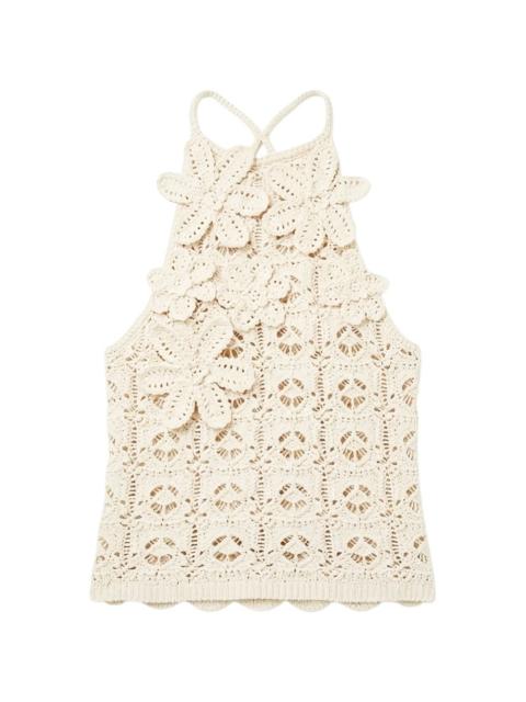 Crochet-effect top