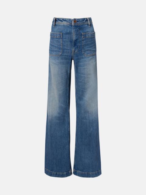 High-rise straight jeans