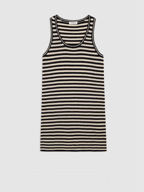 Arie Dress - Black And Ivory Stripe