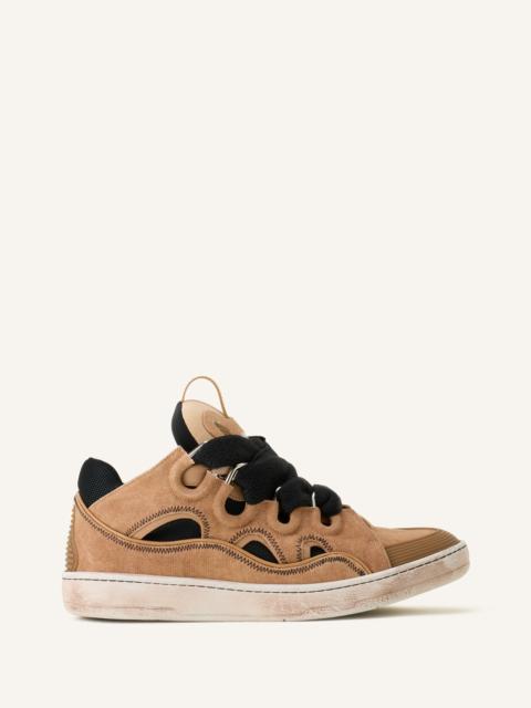 BROWN CURB CANVAS SNEAKERS