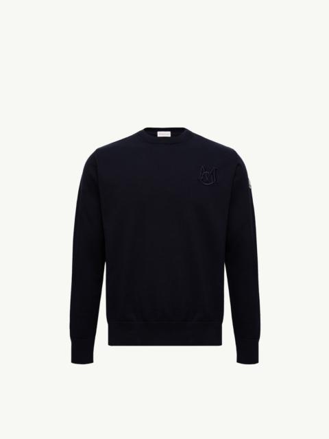 Embroidered Monogram Cotton Sweater