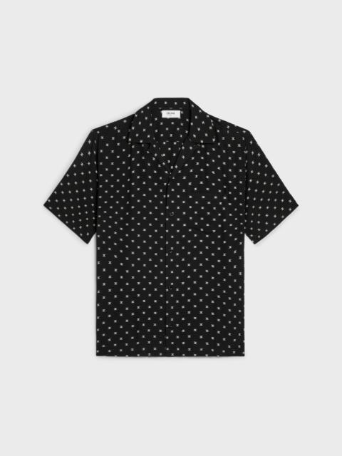 hawaiian shirt in printed viscose